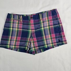 90s Y2K Ralph Lauren Sport Short Plaid Low Rise Shorts Womens Size  4